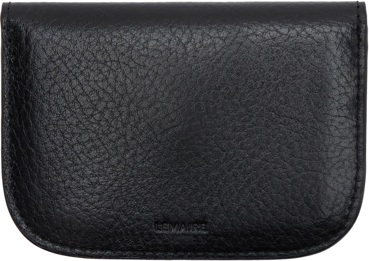 LEMAIRE Black Soft Tab Card Holder