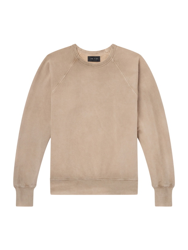 Photo: Les Tien - Garment-Dyed Cotton-Jersey Sweatshirt - Neutrals