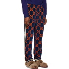 Gucci Navy GG Chenille Lounge Pants