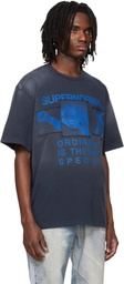 Solid Homme Navy Dropped Shoulder T-shirt