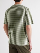 Folk - Striped Slub Cotton T-Shirt - Green