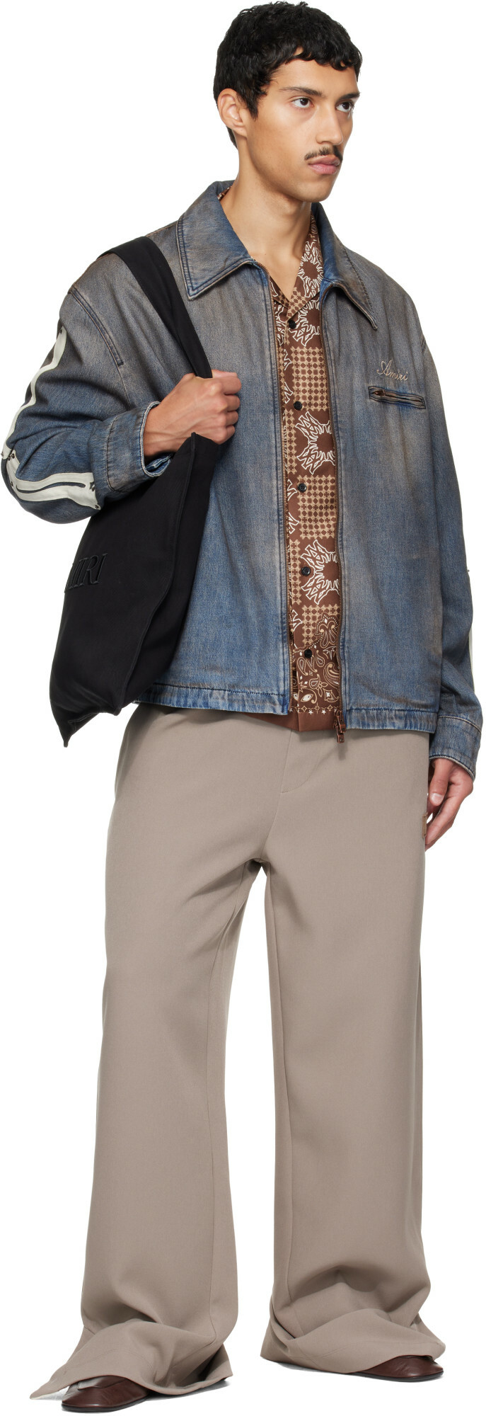 AMIRI Blue Bones Denim Blouson Jacket