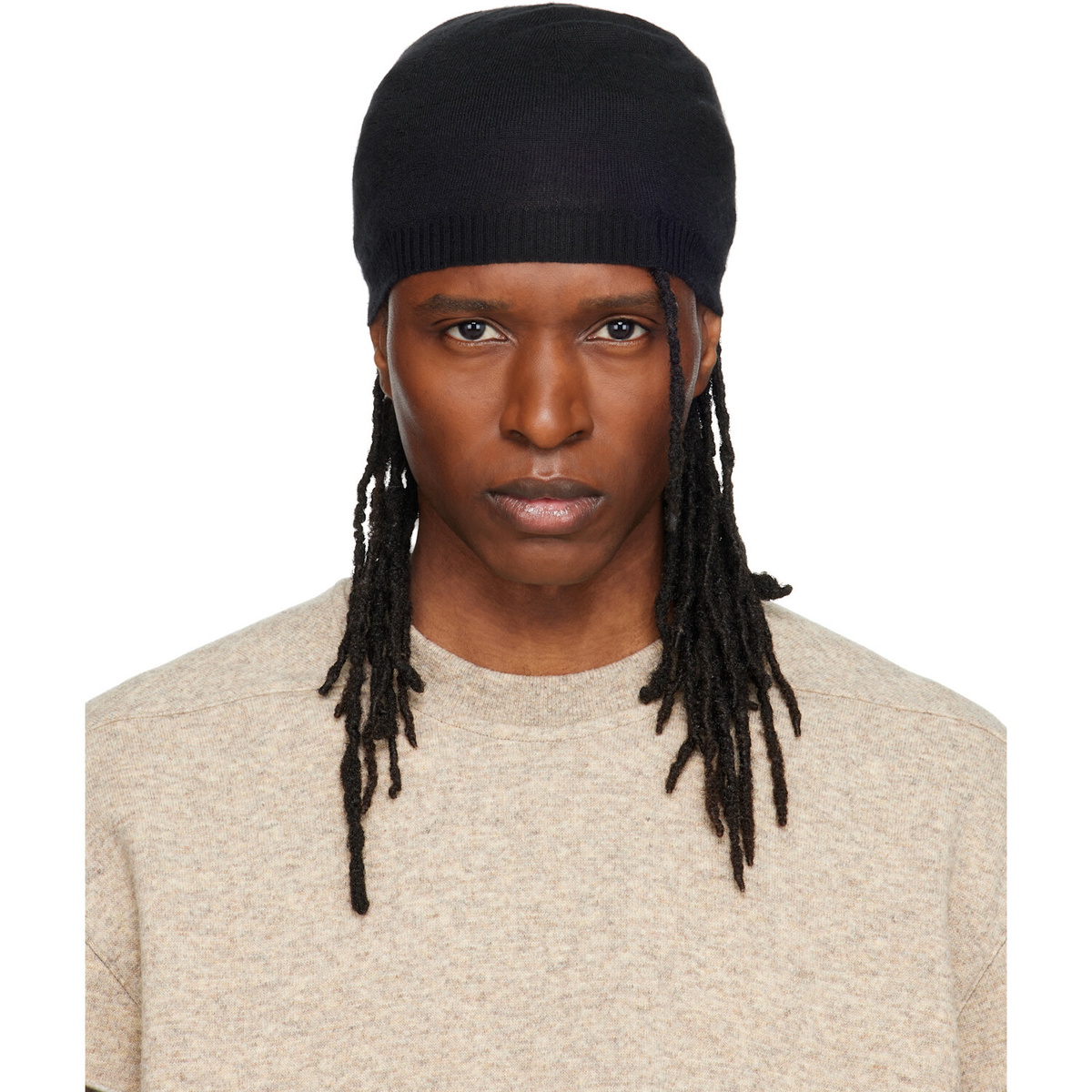 Rick Owens Black Tower Medium Beanie