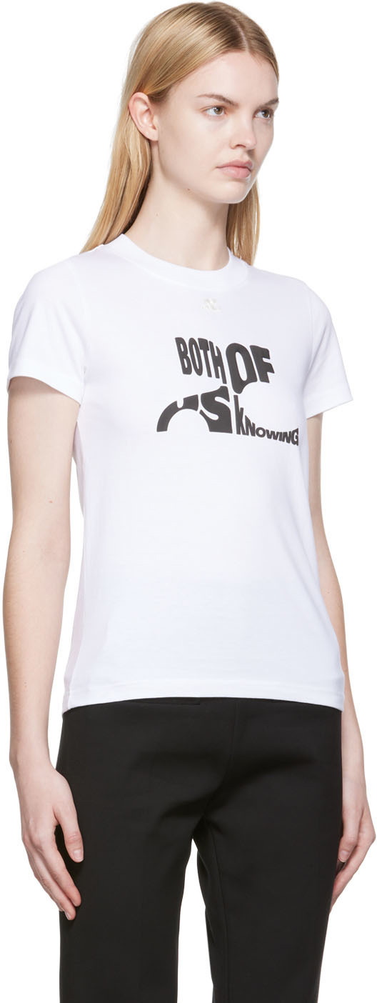 Courrèges White Logo T-Shirt Courreges