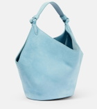 Khaite Lotus Mini suede tote bag