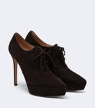 Gianvito Rossi Lace-up suede platform pumps