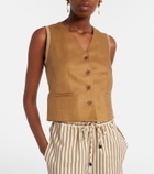 Max Mara Calibri cable-knit linen vest
