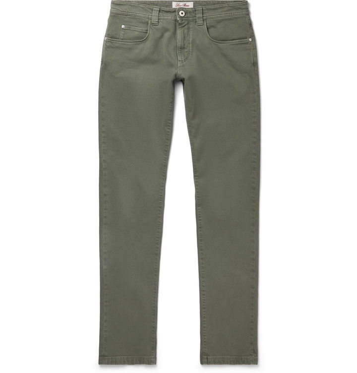 Photo: Loro Piana - Slim-Fit Stretch-Denim Jeans - Green