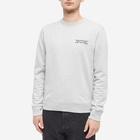 Maison Kitsuné Men's Oars Regular Crew Sweat in Light Grey Melange