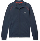 Hugo Boss - Cotton-Blend Jersey Track Jacket - Navy