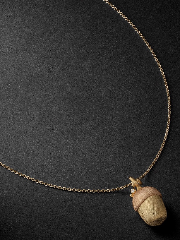 Photo: OLE LYNGGAARD COPENHAGEN - Forest Acorn Yellow and Rose Gold Diamond Necklace