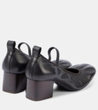 Lemaire Square Ballerina 55 leather Mary Jane pumps