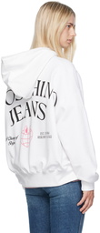 Moschino Jeans White Printed Hoodie