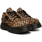 Dr. Martens Beige Buzz 5-Eye Leopard Derbys