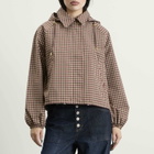 Barbour Women's Audrey Showerproof Jacket in Cranberry/Brown Gingham