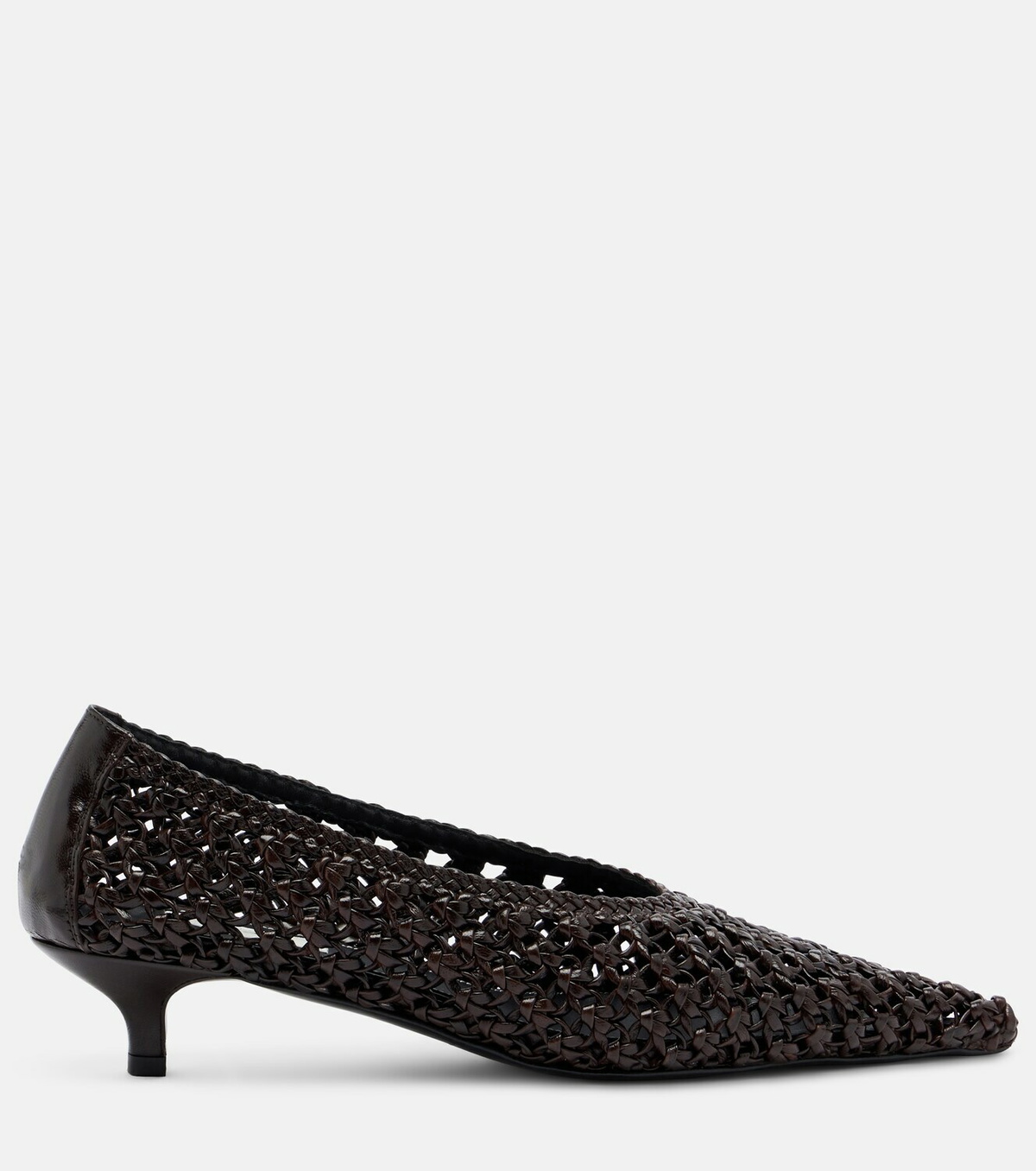 Toteme Sharp woven leather pumps