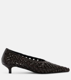 Toteme Sharp woven leather pumps