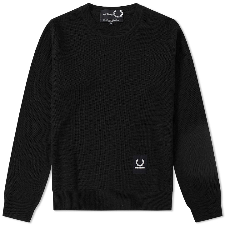 Photo: Fred Perry x Raf Simons Elbow Patch Crew Knit