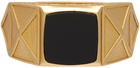 Emanuele Bicocchi SSENSE Exclusive Gold Square Stone Ring