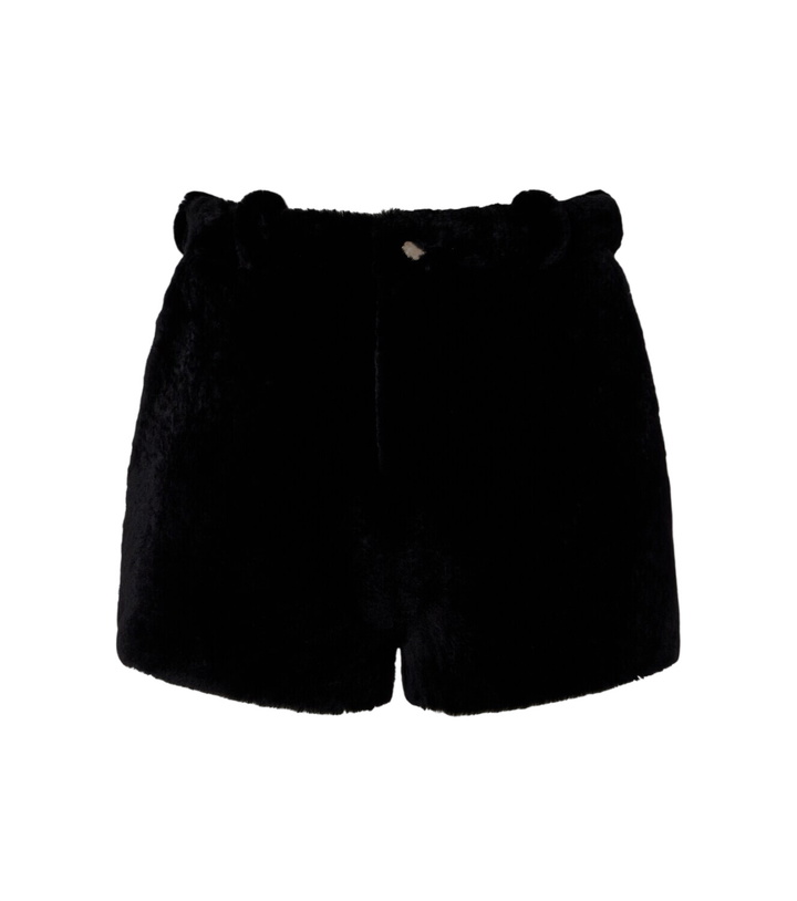 Photo: Nour Hammour Leontine shearling shorts