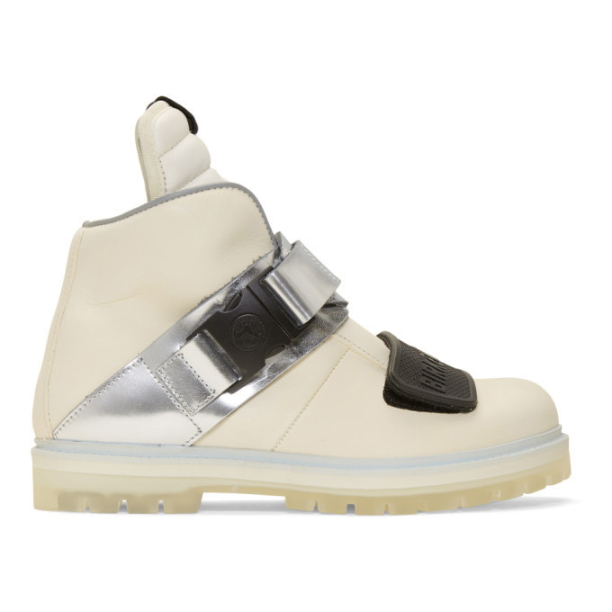 Photo: Rick Owens White Birkenstock Edition Hancock Rotterhiker Sneakers