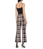Rokh - Checked high-rise flared pants