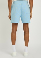 Casablanca Logo-monogrammed Cotton Shorts Light Blue