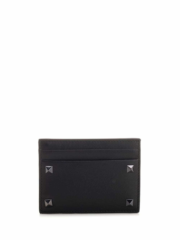 Photo: Valentino Garavani Black rockstud Card Holder
