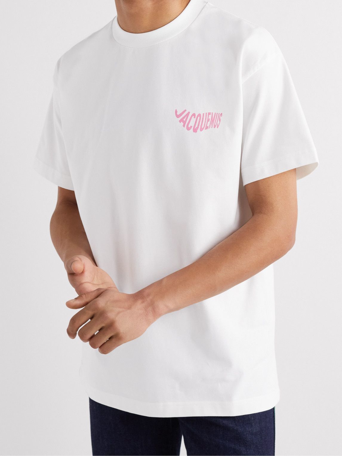 Jacquemus logo-print Cotton T-Shirt - White