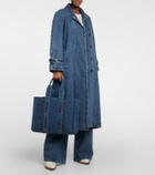 Chloe - Woody Large denim tote bag