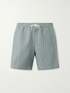 Sunspel - Straight-Leg Striped Swim Shorts - Green