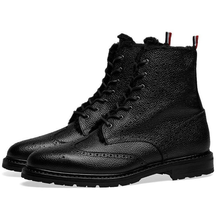 Photo: Thom Browne Shearling Lined Classic Wingtip Boot