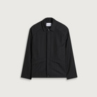 END. x Samsøe Samsøe Men's Saarvo Overshirt in Black Pinstripe