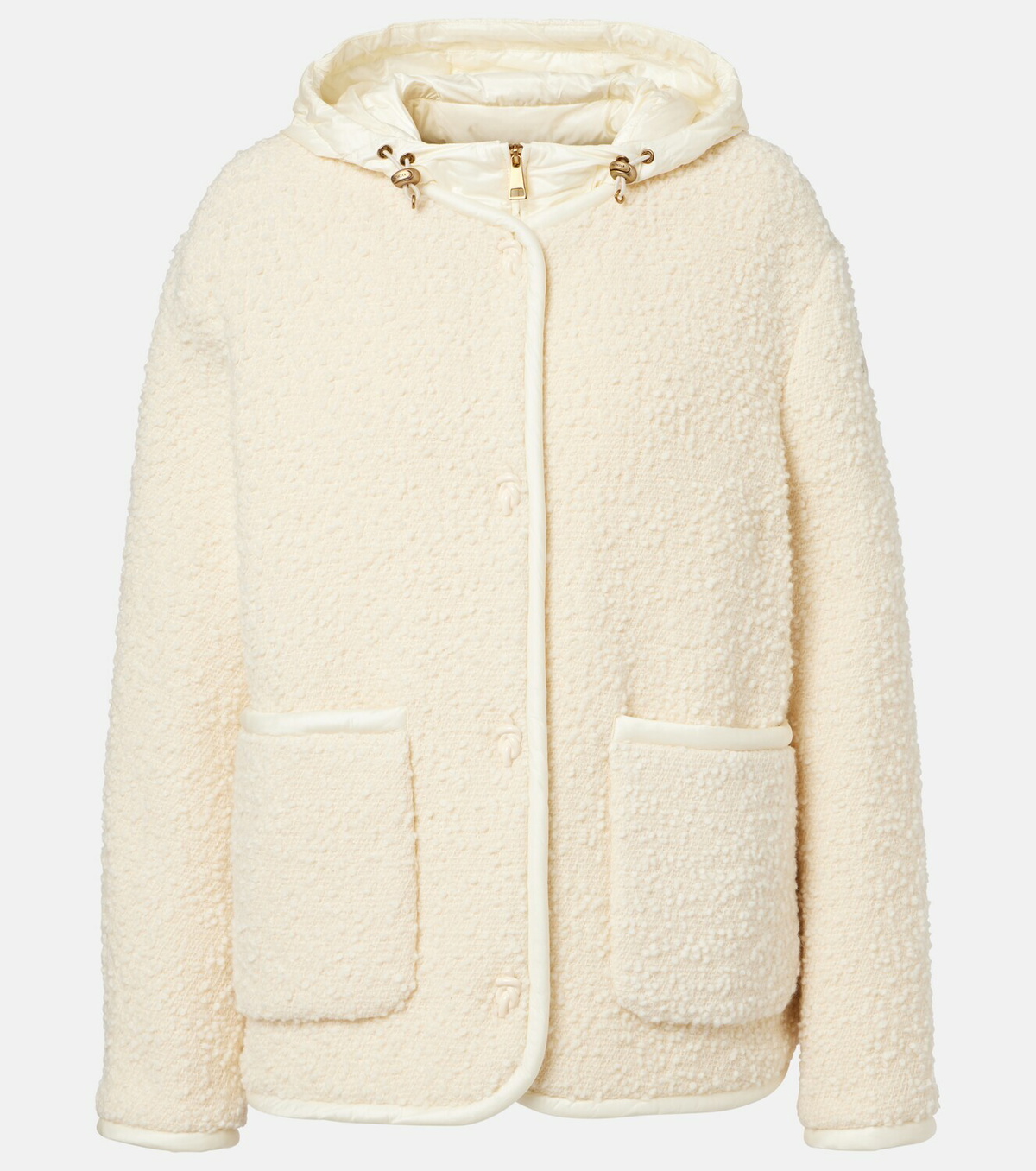 Moncler Hylesine wool and cotton-blend down jacket