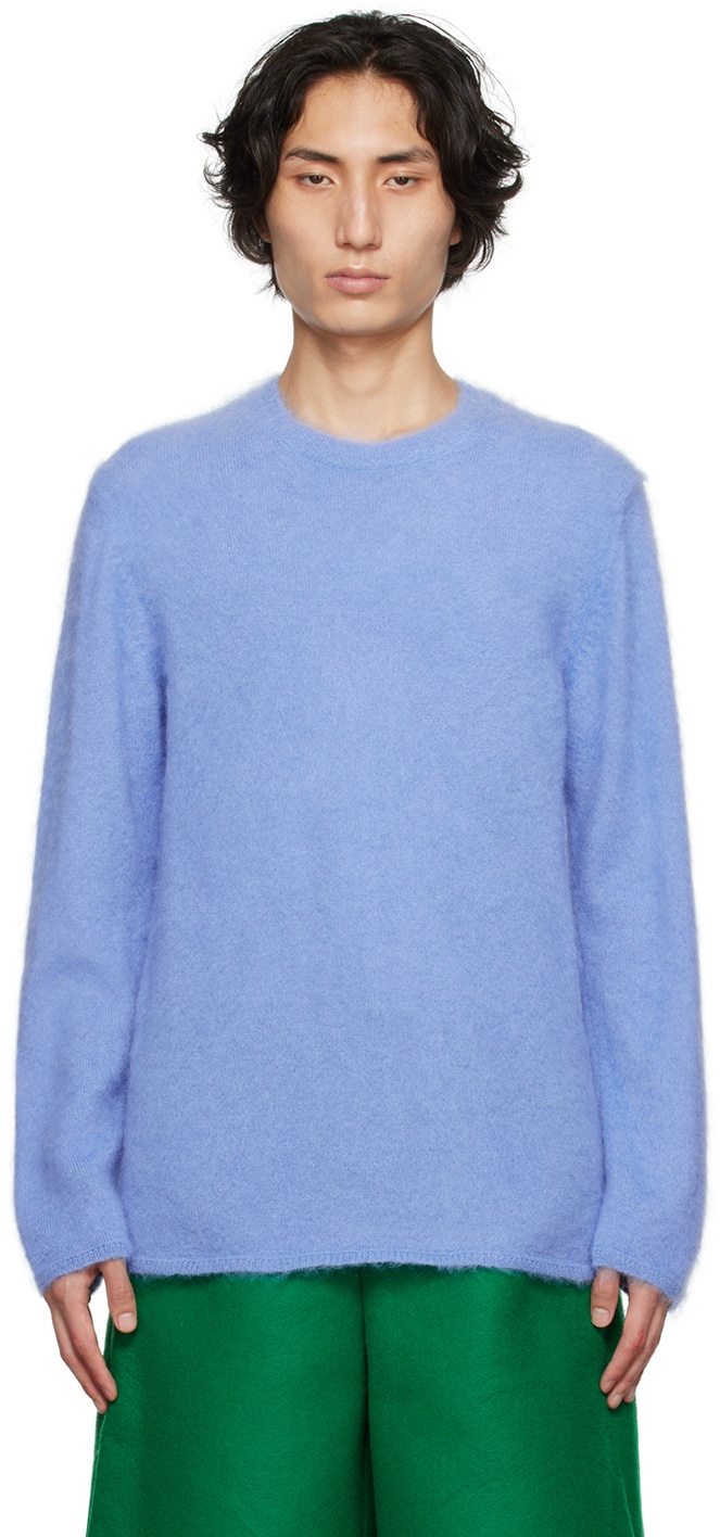Comme des Garçons Homme Plus Blue Brushed Sweater Comme des Garcons ...
