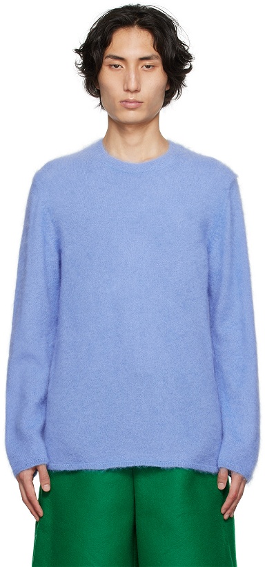 Photo: Comme des Garçons Homme Plus Blue Brushed Sweater