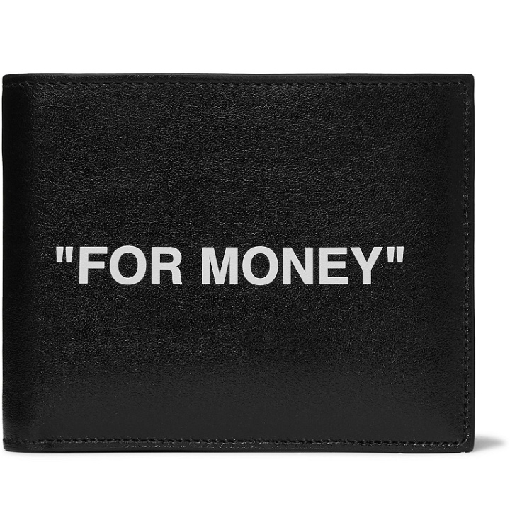 Photo: Off-White - Printed Leather Billfold Wallet - Black