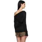 TOM FORD Black Silk Off-The-Shoulder Top