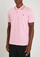 Vivienne Westwood Classic Logo Piqué Cotton Polo Shirt Peach