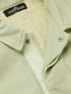 Stone Island Shadow Project - Logo-Appliquéd Garment-Dyed Padded Corduroy Overshirt - Neutrals