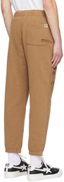 AAPE by A Bathing Ape Brown Embroidered Lounge Pants