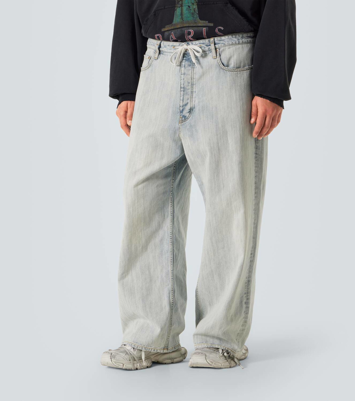 Balenciaga Mid-rise cotton twill wide-leg pants Balenciaga