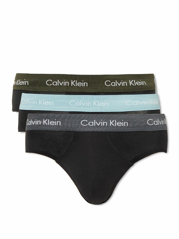 Photo: Calvin Klein Underwear - Three-Pack Stretch-Cotton Briefs - Black