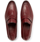 Berluti - Lorenzo Leather Loafers - Men - Burgundy