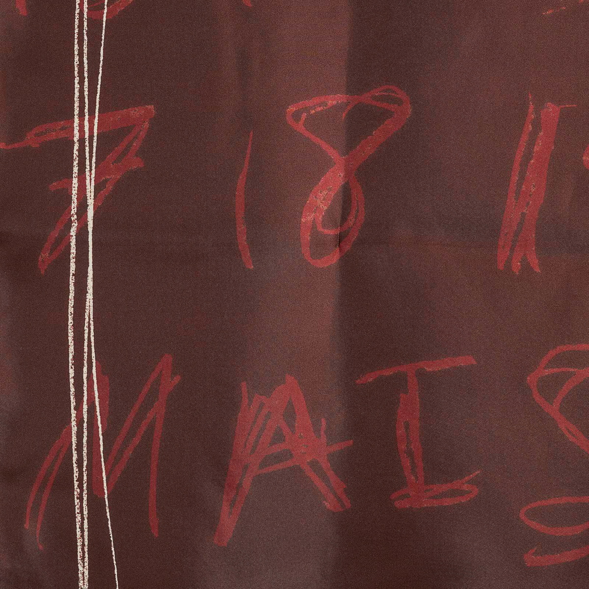 Maison Margiela Women's Number Scarf in Burgundy 