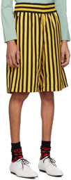 Comme des Garçons Homme Plus Yellow Striped Shorts