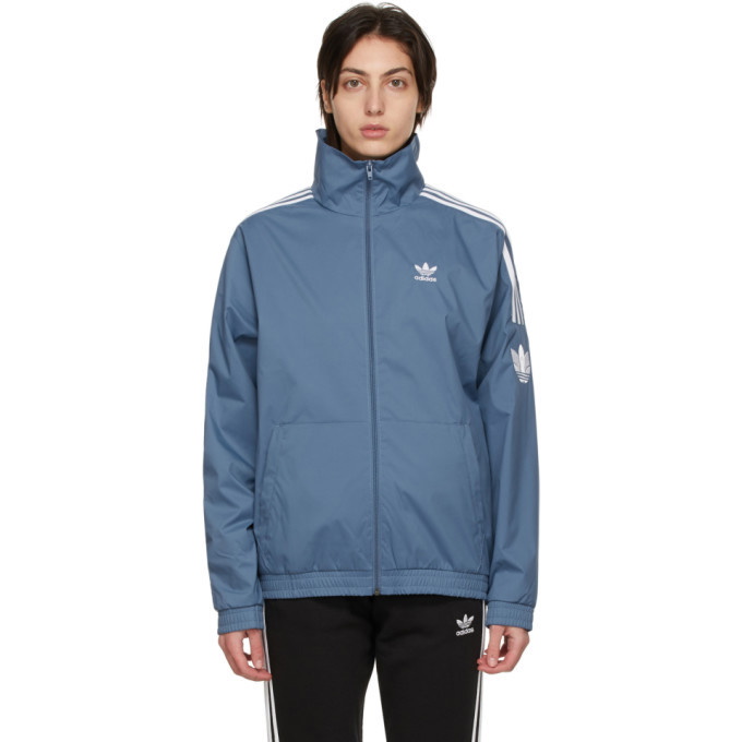 Photo: adidas Originals Blue Adicolor 3D Trefoil Track Jacket