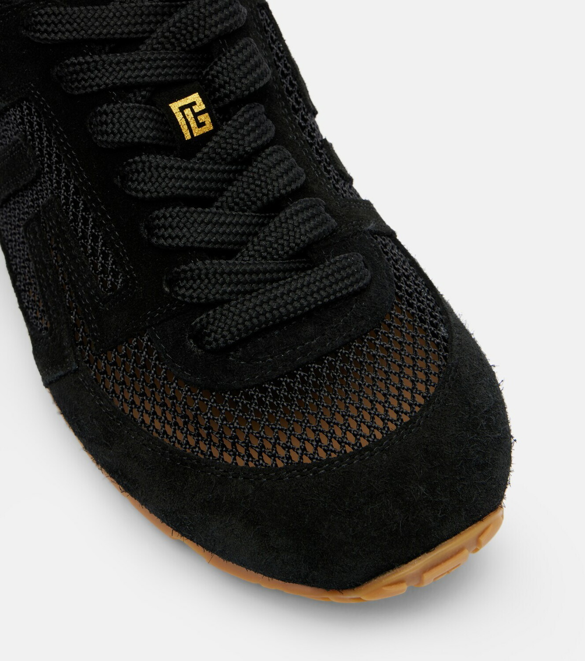 Balmain Runner suede-trimmed sneakers