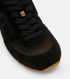 Balmain Runner suede-trimmed sneakers