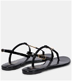 Saint Laurent - Cassandra patent leather thong sandals